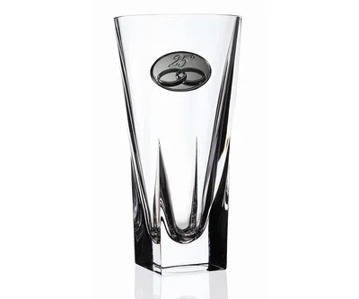 Rcr Fusion Crystal Vase Large with 25th Anniversary Design