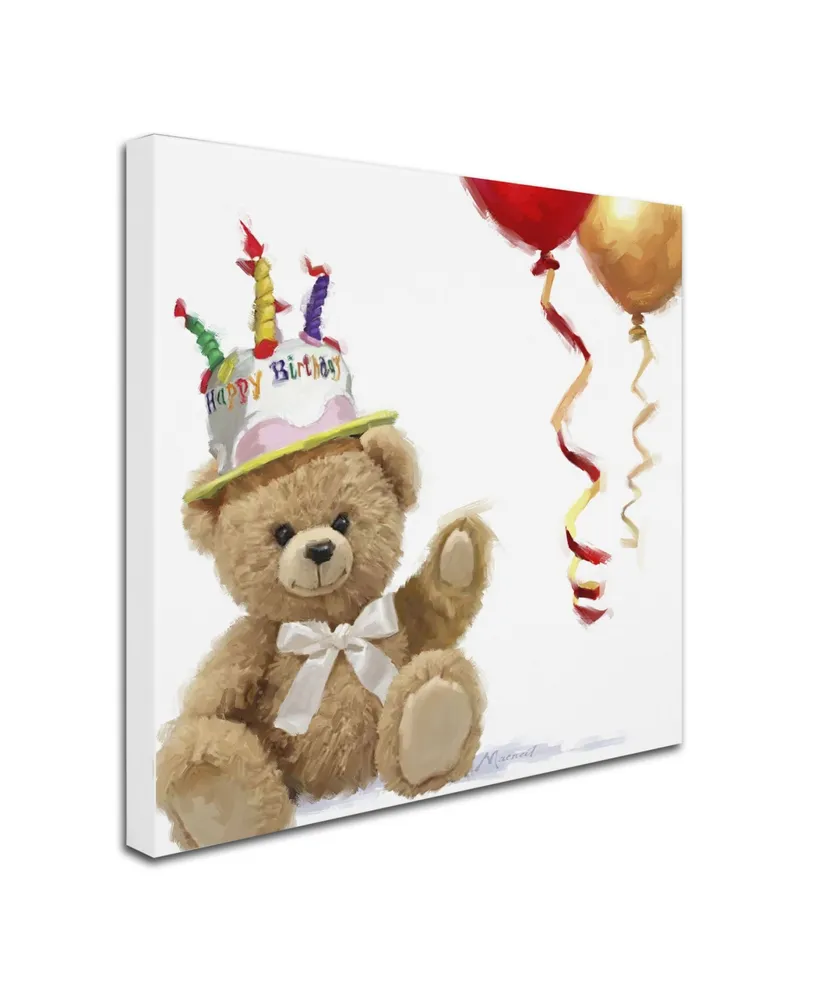 The Macneil Studio 'Teddy Birthday' Canvas Art - 18" x 18"