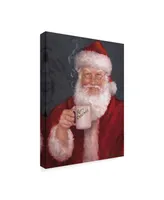 Mary Miller Veazie 'Santa With A Mug' Canvas Art - 14" x 19"