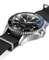 Hamilton Men's Swiss Automatic Khaki Navy Scuba Black Rubber Strap Watch 40mm