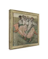 Edgar Degas 'Three Russian Dancers' Canvas Art - 14" x 14"