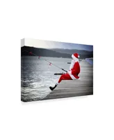 Incredi 'Santa Fishing' Canvas Art - 32" x 22"