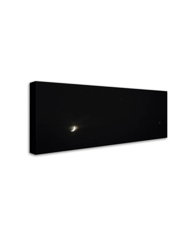 Kurt Shaffer 'New Moon, Venus, Jupiter and More' Canvas Art - 20" x 47"