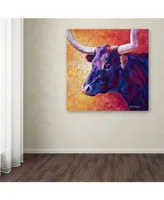 Marion Rose 'Violet Cow' Canvas Art - 24" x 24"