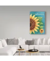 Melinda Hipsher 'Welcome Sunflower' Canvas Art - 16" x 24"