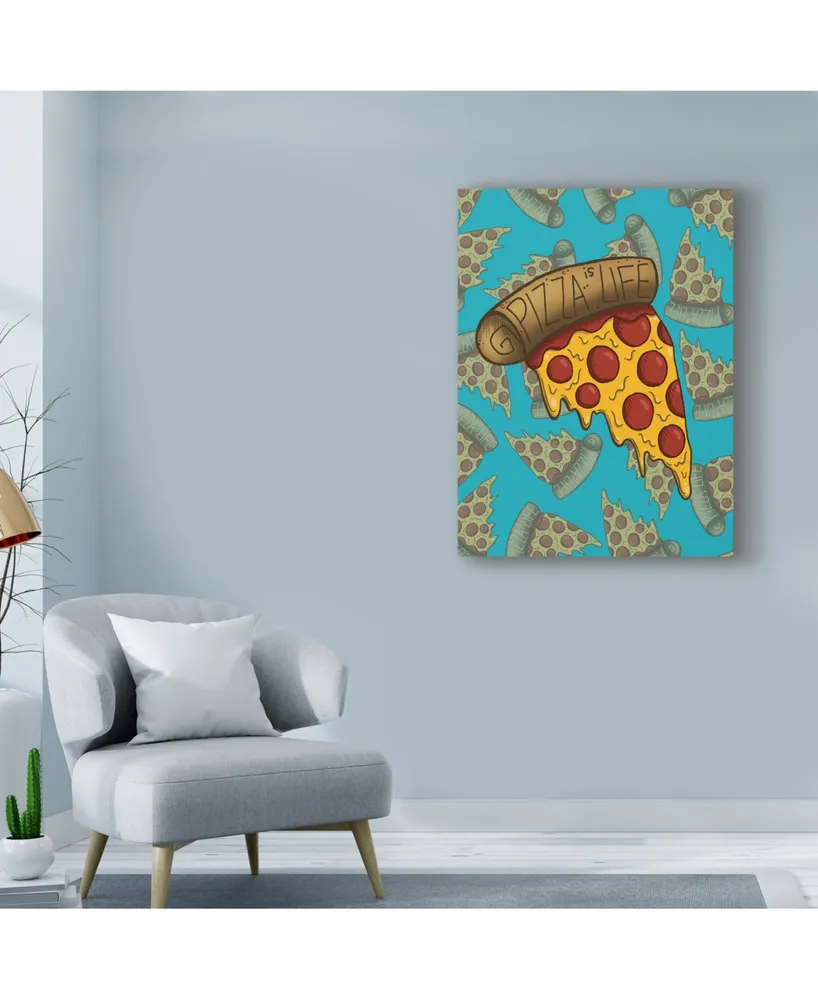 Lauren Ramer 'Pizza Is Life' Canvas Art - 14" x 19"