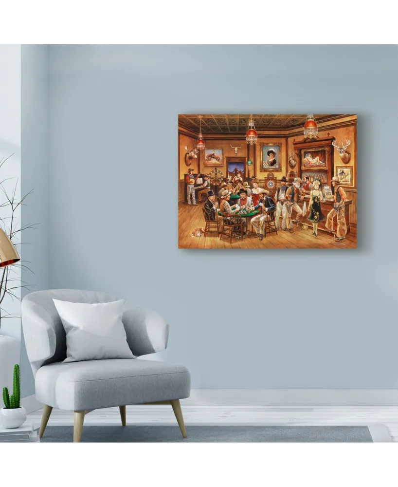 Lee Dubin 'Western Saloon' Canvas Art - 32" x 24"