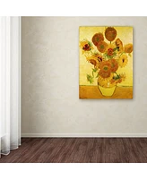 Vincent Van Gogh 'Vase with Sunflowers' Canvas Art - 32" x 26"