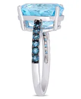 Blue Topaz (10-1/2 ct.t.w.) Ring Sterling Silver