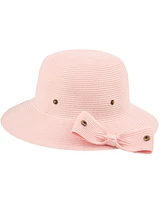 Angela & William Poly Braid Bucket Sun Hat with Ribbon