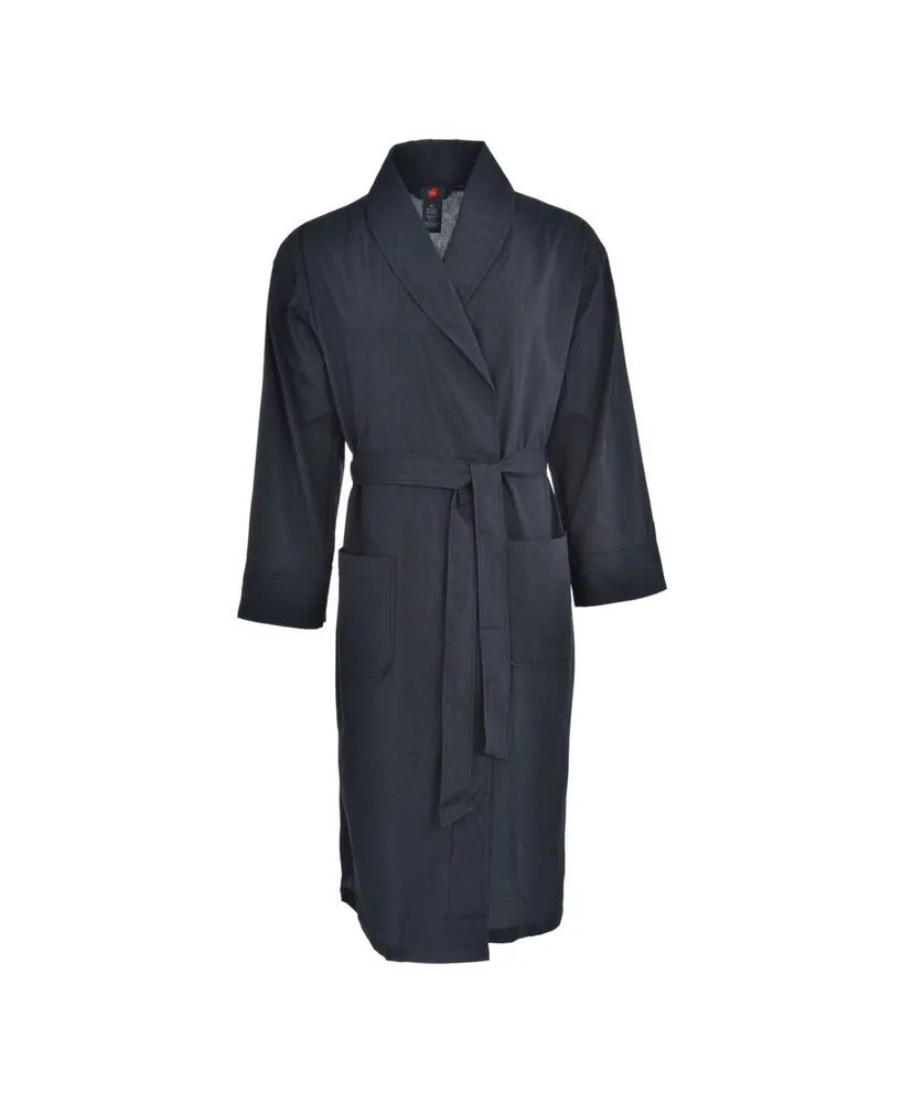 Hanes Platinum Hanes 1901 Men's Athletic Hooded Fleece Robe - Macy's