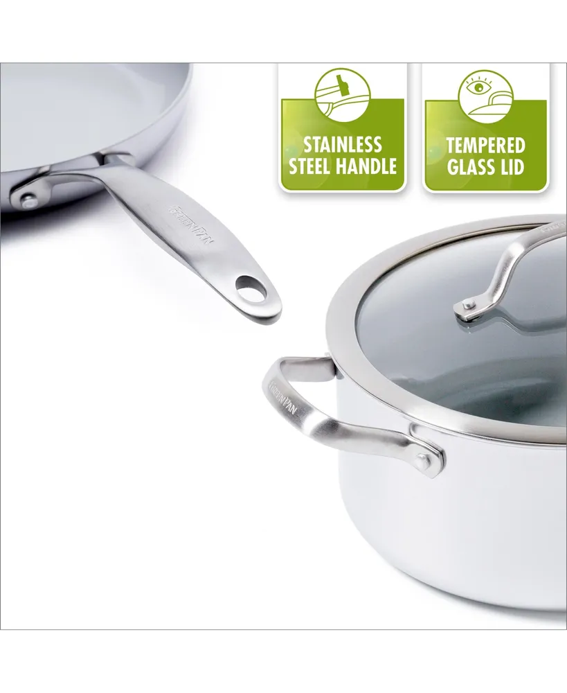 GreenPan Venice Pro Stainless Steel 5-Qt. Ceramic Nonstick Covered Saute Pan