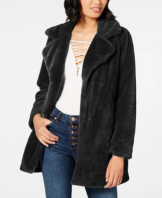 Coffeeshop Juniors Faux-Fur Walker Coat