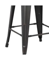 Ac Pacific Backless Industrial Metal Bar Stool