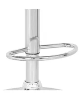 Ac Pacific Contemporary Swivel Adjustable Barstool with Padded Armrests