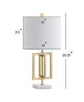 Jonathan Y Anya 20.25" Metal/Marble Led Table Lamp