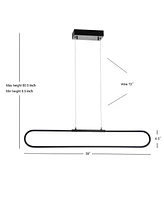 Jonathan Y Ned 39" Dimmable Adjustable Integrated Led Metal Linear Pendant