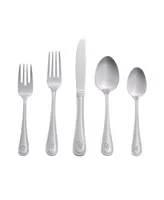 Riverridge Beaded 46 Piece Monogrammed Flatware Set - V, Service for 8