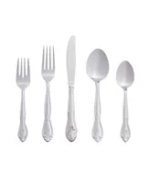 Riverridge Rose 46 Piece Monogrammed Flatware Set - M, Service for 8