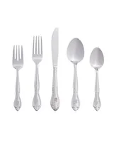 Riverridge Rose 46 Piece Monogrammed Flatware Set - R, Service for 8