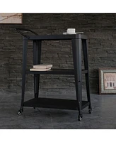 Ac Pacific 3-Tiered Metal FrameIndustrial Dining Cart with Swivel Wheels