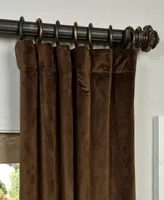 Half Price Drapes Java Signature Velvet Blackout Curtain