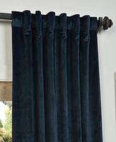 Half Price Drapes Midnight Blue Signature Velvet Blackout Curtain