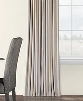 Half Price Drapes Ivory Signature Extra Wide Velvet Blackout Curtain