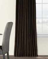 Half Price Drapes Java Signature Extra Wide Velvet Blackout Curtain