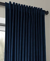 Half Price Drapes Midnight Blue Signature Extra Wide Velvet Blackout Curtain