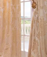 Half Price Drapes Magdelena Champagne Beige Damask Faux Silk Jacquard Room Darkening Curtain