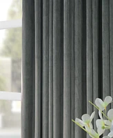 Half Price Drapes Gunmetal Grey Signature Extra Wide Velvet Blackout Curtain