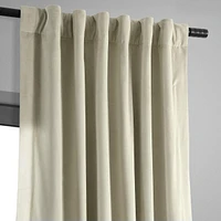 Half Price Drapes Cool Beige Signature Velvet Blackout Curtain