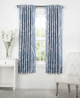 Half Price Drapes Tea Time China Blue Floral Room Darkening Curtain