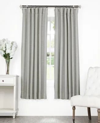 Half Price Drapes Vista Grey Textured Bellino Room Darkening Curtain