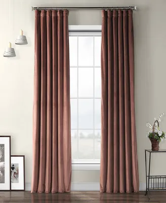 Half Price Drapes Wild Rose Heritage Plush Velvet Room Darkening Curtain