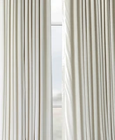 Half Price Drapes Warm Off White Grommet Signature Extra Wide Velvet Blackout Curtain