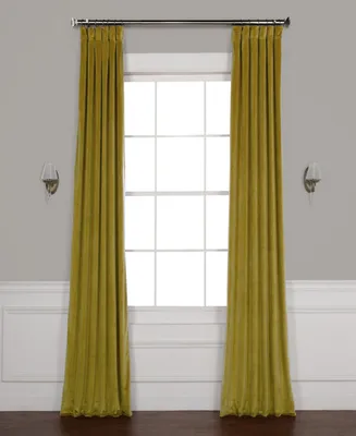 Half Price Drapes Peat Green Heritage Plush Velvet Room Darkening Curtain