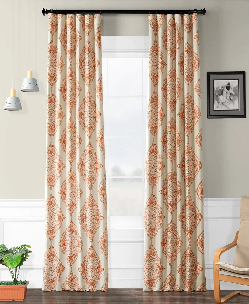 Half Price Drapes Henna Emblem Room Darkening Curtain