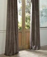 Half Price Drapes Gunmetal Grey Signature Velvet Blackout Curtain