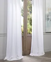 Half Price Drapes Rice White Grommet Heavy Faux Linen Curtain