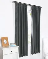 Half Price Drapes Natural Grey Signature Velvet Blackout Curtain