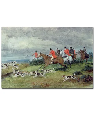 Randolph Caldecott 'Fox Hunting in Surrey' Canvas Art - 24" x 16"