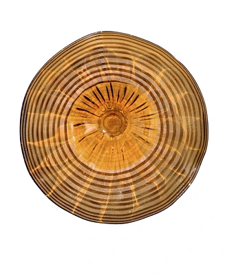 Dale Tiffany Amber Handover 12" Hand Blown Art Glass Wall Decor