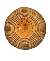 Dale Tiffany Amber Handover 12" Hand Blown Art Glass Wall Decor