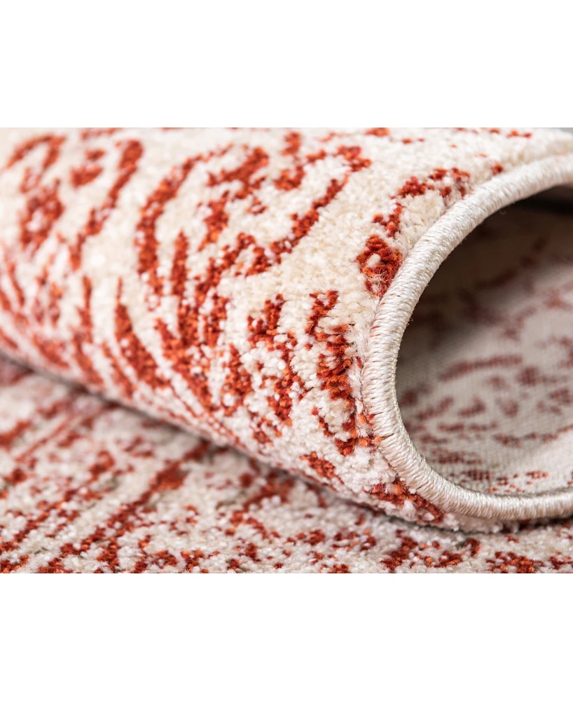 Bayshore Home Lyon Lyo2 Red 8' x 11' 4" Area Rug