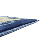 Bayshore Home Marblesea Mrb5 Navy Blue 5' x 8' Area Rug