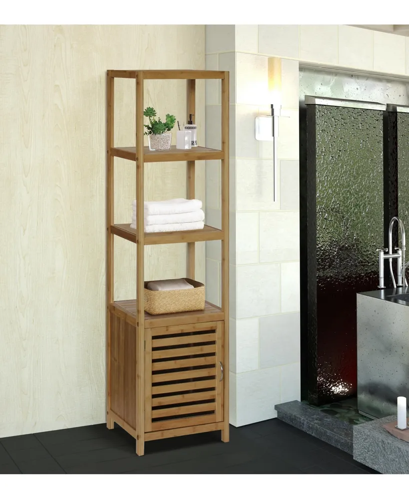 Bamboo Natural Spa 5 shelf Tower/Cabinet
