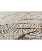 Bayshore Home Outdoor Pashio Pas3 Beige 5' x 8' Area Rug