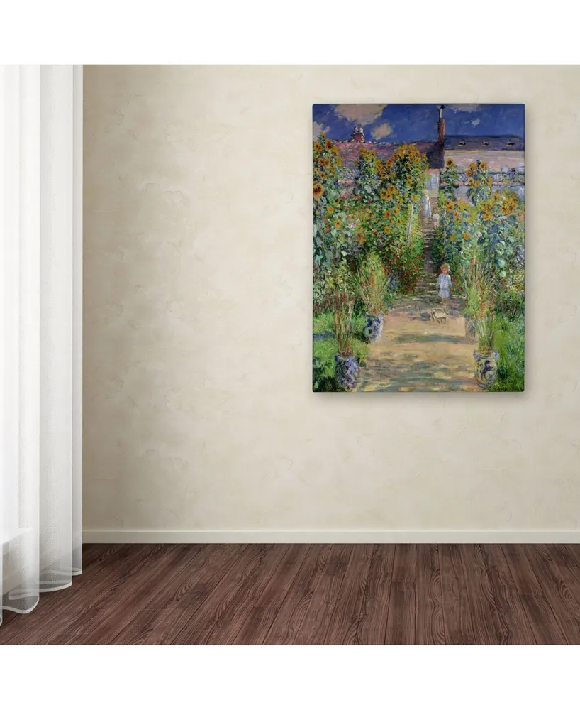 Claude Monet 'The Artist's Garden at Vetheuil' Canvas Art - 32" x 26"